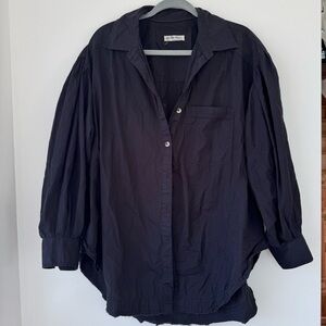 We the Free happy hour solid poplin oversized button down shirt